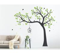 Sticker Arbre Cage Oiseaux 2 - Nombreuses tailles et couleurs disponibles