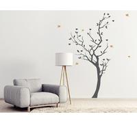 Sticker Arbre Coeurs Oiseaux - Nombreuses tailles et couleurs disponibles