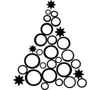 Sticker Arbre de Noël avec des balles