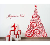 Sticker Arbre de Noël Baroque - Nombreuses tailles et couleurs disponibles