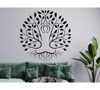 Sticker Arbre de vie Méditation Floral 2 - Nombreuses tailles et couleurs disponibles