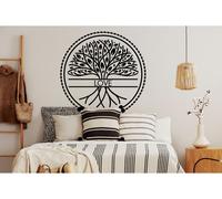 Sticker Arbre de vie Texte à personnaliser - Nombreuses tailles et couleurs disponibles