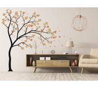 Sticker Arbre Fleurs d'Automne 2 - Nombreuses tailles et couleurs disponibles