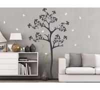 Sticker Arbre Florale papillons - Nombreuses tailles et couleurs disponibles