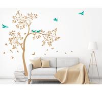 Sticker Arbre Oiseaux 4 - Nombreuses tailles et couleurs disponibles