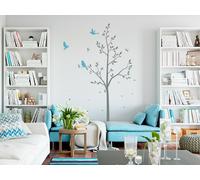 Sticker Arbre Oiseaux Libellules - Nombreuses tailles et couleurs disponibles