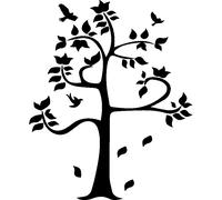 Sticker arbre poètique et ses oiseaux