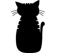 Sticker ardoise Caricature chat