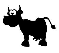 Sticker ardoise Caricature d'une vache