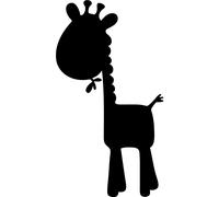 Sticker ardoise Caricature giraffe