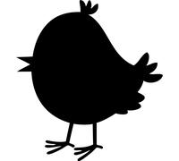 Sticker ardoise Caricature petit oiseau