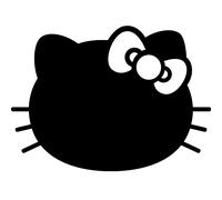 Sticker ardoise chaton avec le nœud papillon