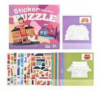Sticker Art Puzzle Book, Educational Family Bonding Activity For Kids | Hands On Matching Challenge, Promotes Concentration Practice, Supports Cognitive Growth During Leisure Time