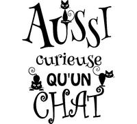 Sticker Aussi curieuse qu'un chat