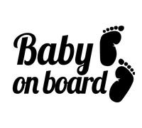Sticker auto Baby on board et pieds