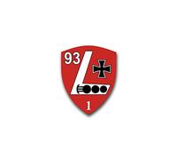 Sticker Autocollant - 1 pzlehrbtl 93 Char lehr Bataillon freiherr de boeselager de Airfield Munster Leo Armée Bundeswehr armoiries insigne emblème compatible avec VW Golf Polo GTI BMW Mercedes Audi Opel Ford (6 x 7 cm) # a1603