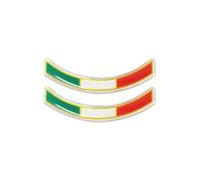 Sticker Autocollant 3d Bandes Courbes Italie, 2 Pièces, 53 X 16 Mm