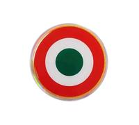 Sticker Autocollant 3d Cocarde Italie, 48 X 48 Mm