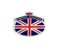Sticker Autocollant 3d Emblème Uk Royaume Uni, 73 X 55 Mm
