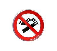Sticker Autocollant 3d Interdit De Fumer, 48 X 48 Mm