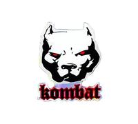 Sticker Autocollant 3d Pitbull Kombat, 70 X 55 Mm