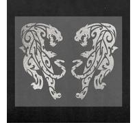Sticker Autocollant - 4r Quattroerre.It - Panthère - Argent - 10 X 12 Cm - 2 Pièces