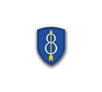 Sticker Autocollant - 8th Infantry Division United States US Army Ww1 WW2 armoiries insigne emblème compatible avec VW Golf Polo GTI BMW Mercedes Audi Opel Ford (5 x 7 cm) # A1597