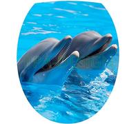 Sticker Autocollant Abattant WC Dauphins 35x42cm SAWC0071