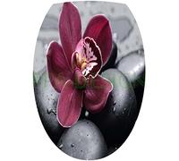 Sticker Autocollant Abattant WC Galets Orchidée 35x42cm SAWC0063