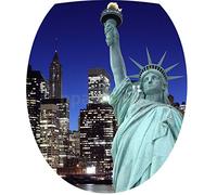 Sticker Autocollant Abattant WC New York Statue de la Liberté 35x42cm - SAWC0518