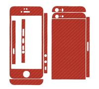 Sticker Autocollant Aspect Carbone 3d Skin Pour Apple Iphone 5 Et 5s Rouge