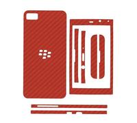 Sticker Autocollant Aspect Carbone 3d Skin Pour Blackberry Z10 Rouge