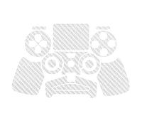 Sticker Autocollant Aspect Carbone 3D Skin pour Manette PS4 Blanc