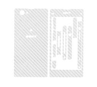 Sticker Autocollant Aspect Carbone 3d Skin Pour Sony Xperia Z1 Compact Blanc