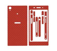 Sticker Autocollant Aspect Carbone 3d Skin Pour Sony Xperia Z1 Orange