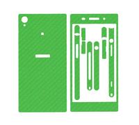 Sticker Autocollant Aspect Carbone 3d Skin Pour Sony Xperia Z1 Vert