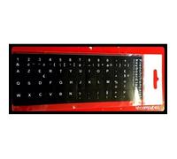 Sticker Autocollant Azerty Blanc Sur Fond Noir