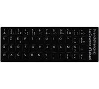 Sticker Autocollant AZERTY NOIR pour Touches de Clavier d'Ordinateur Portable pour rénovation ou conversion de Clavier QWERTY en AZERTY