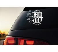 Sticker Autocollant Bébé à Bord FC Barcelone (Blanc)