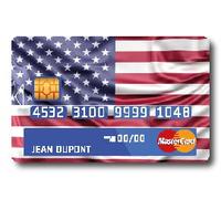 Sticker Autocollant Carte Bancaire - Drapeau Amérique - Adhésif CB - COPPIA - Démarquez-vous en personnalisant votre Carte Bancaire à petit prix - Fabrication Française