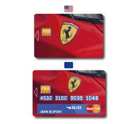 Sticker Autocollant Carte Bancaire - Ferrari - Voiture - COPPIA - Démarquez-vous en personnalisant votre Carte Bancaire à petit prix - Fabrication Française (Format standard)