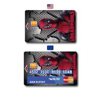 Sticker Autocollant Carte Bancaire - Geek Deadpool - COPPIA - Démarquez-vous en personnalisant votre Carte Bancaire à petit prix - Fabrication Française (Format US)