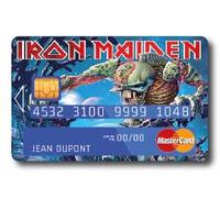 Sticker Autocollant Carte Bancaire - Iron Maiden - COPPIA - Démarquez-vous en personnalisant votre Carte Bancaire à petit prix - Fabrication Française (Format Europe)