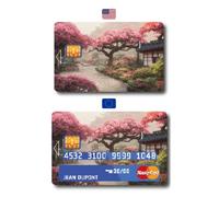 Sticker Autocollant Carte Bancaire - Nature Jardin Japonnais - COPPIA - Démarquez-vous en personnalisant votre Carte Bancaire à petit prix - Fabrication Française (Format Standard)