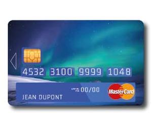 Sticker Autocollant Carte Bancaire - Paysage Aurore Boréale - Adhésif CB - COPPIA - Démarquez-vous en personnalisant votre Carte Bancaire à petit prix - Fabrication Française