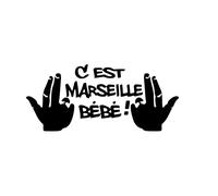 Sticker Autocollant C'est Marseille BÉBÉ (Rouge)