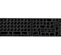 Sticker Autocollant Clavier Mac QWERTY English + AZERTY Français Noir