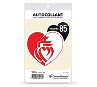 Sticker autocollant Coeur J'aime la Vendée 85 - Drapée