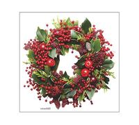 Sticker, Autocollant Couronne, Décor Adhésif Festif En PVC Pour Noël, Application Rapide Sur Mur/Vitre, Décoration Salon, Cheminée Et Porte D'Entrée Pour Ambiance Hivernale