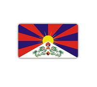 Sticker Autocollant - Drapeau Tibet Himalaya Bouddhisme Dalaï Lama 7 x 4 cm # a1733